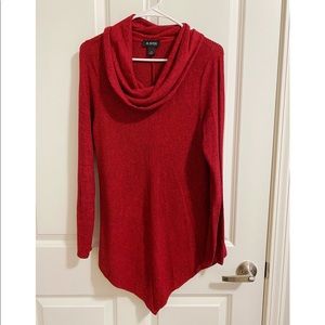 A. Byer Red Cowl Neck Sweater
